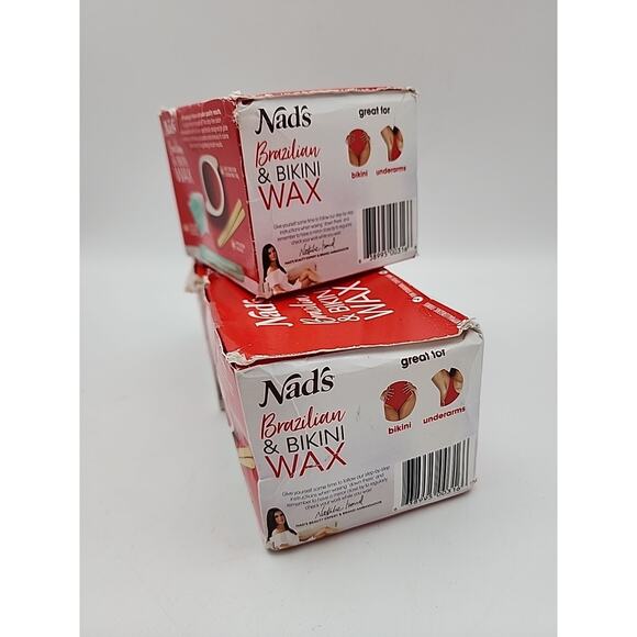 Nads Brazilian Bikini Wax Kits 4.9 oz Each Underarms Body Hair Removal Lot of 3 - Picture 7 of 7